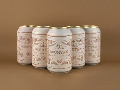 Mortar Cans art beer branding brewery can design geometric graphic design hammer icon illustration line logo package package mockup packages seal typography vector
