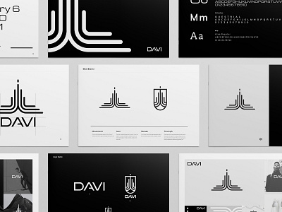 Davi Brand Guide branding editorial fashion geometric graphic design guide icon logo mark seal shoes sneakers symbol typography