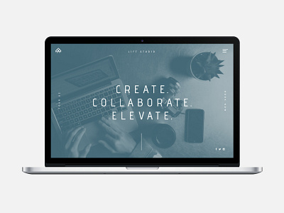 Lift Studio branding cowork creative design home page laptop logo minimal typogaphy ui ux web