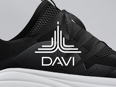 Davi apparel branding design fashion fitness flat geometric graphic design icon line logo mark seal shoe sneaker typography vector