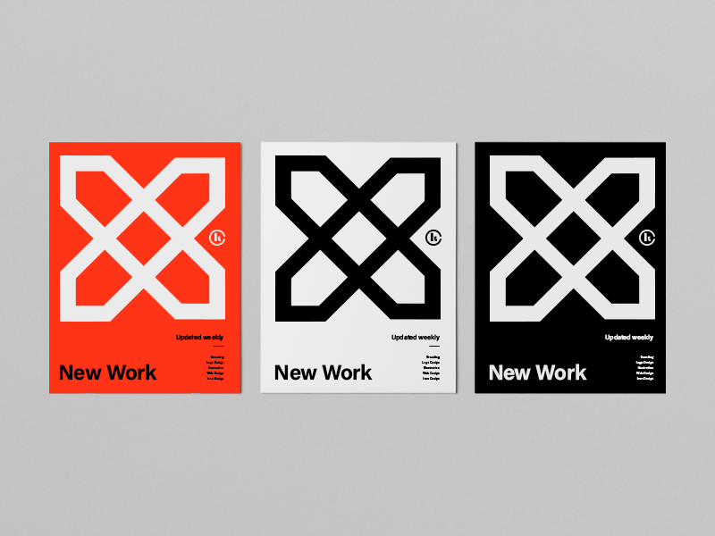 New Work Icon 36 days of type art black brand branding design flat geometric graphic design icon logo logo design mark minimal print red seal swiss type typography