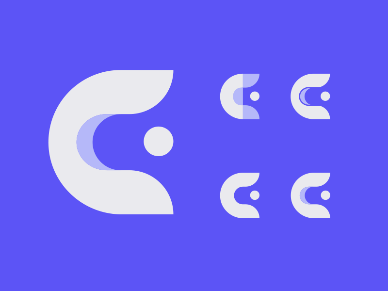 36 Days of Type C app blue branding c design flat geometric gif graphic design healthcare icon icon set logo mark software vector white
