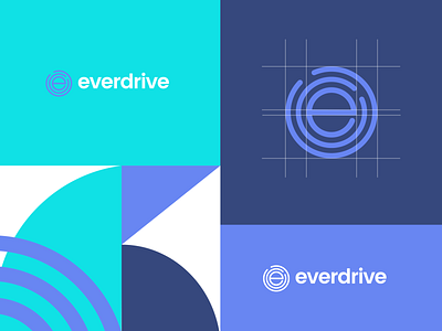 Everdrive 36 days of type 36daysoftype app art blue brand branding design e flat geometric graphic design icon idenity logo logo design mark minimal seal typogaphy