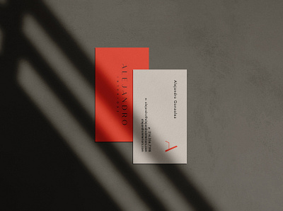 Alejandro Business Card architecture black branding business card design fashion graphic design icon interior design interior designer logo logo design logos logotype luxury print red seal typography white