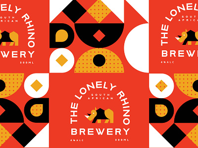 Lonely Rhino 1 animal beer brand brand identity branding brewery design geometric geometric art graphic design icon identity logo logo design mark rhino seal set type typography logo