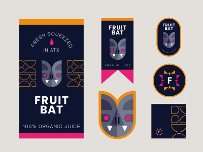 Going Batty! animal bat black brand design flat geometric graphic design icon illustration illustrator juice logo mark seal set sticker type typography vector