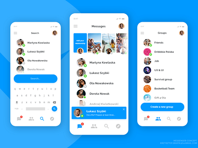 Messenger redesign adobe xd messenger mobile redesign ux ui