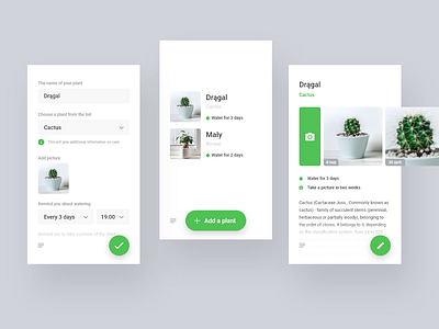 Plant App adobe xd app design mobile monitor plants ui ux