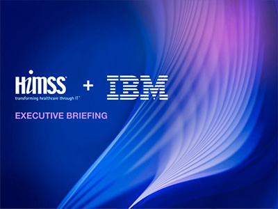 HIMSS + IBM branding design power point presentation