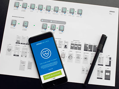 Omron Mobile UI/UX design ia mobile app ui ux wireframes