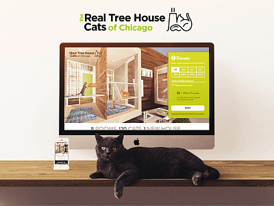 Landing pg for Tree House Cats design landing page website