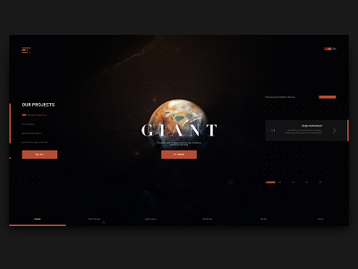 Web design | GIANT design interface space ui ux web web design webdesign website