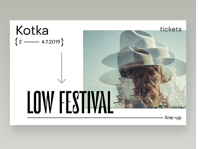 Low festival concept festival music music festival typogaphy ui web web design