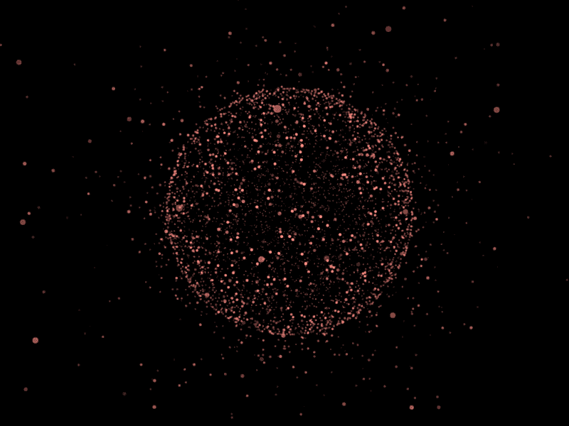 Dusty Particle Sphere 3d animation canvas gif particle particles sphere