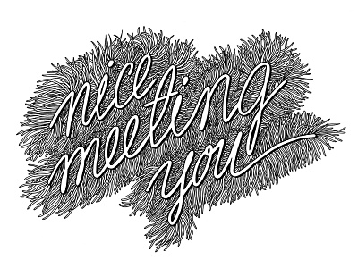 Nice Meeting You blackandwhite hand lettering handdrawn handdrawntype illustration lettering nice meeting you type typography