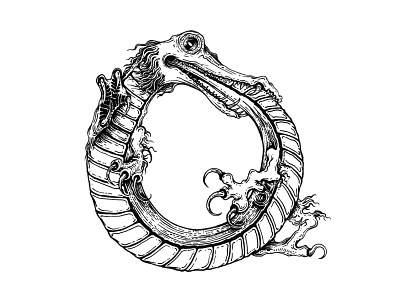 INKTOBER DAY 1 - RING black and white dragon drawing hand drawn handdrawn illustration inktober inktober2019 ring snake