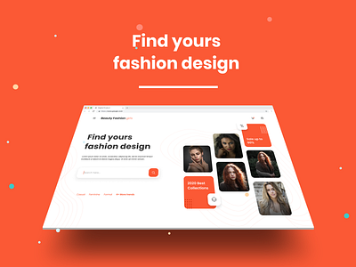 Find yours fashion design website design landing page