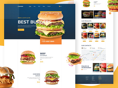 Burger Shop Landing Page Design