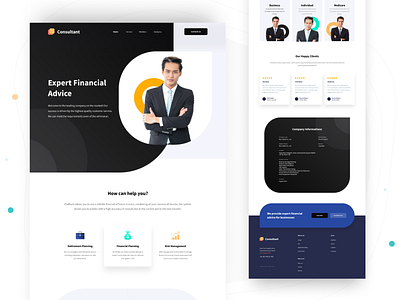 Consultant Landing Page branding creative dailyui design designer landing page ui userexperience userinterfacedesign webdesign