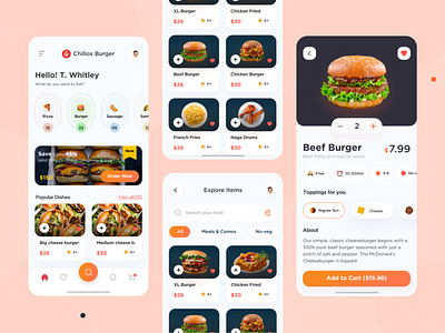 Food Delivery App 🍔 burger app chef app delivery app dribbble eating food food and drink food app food delivery food delivery app food delivery application food delivery service food design mobile app pizza recipe app restaurant app tracking app uiux