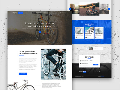 Bicycle shop PSD bicycle e commerce website bicycle landing page bicycle shop bicycle shop psd bicycle website landing page design