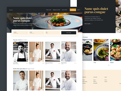 Chef Agency Landing Page design landing page product ui ux