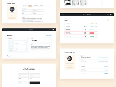 Chef Agency Dashboard