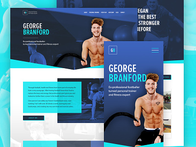 George Branford Personal Trainer bright fitness flat gym leisure personal trainer responsive ui ux web web design website