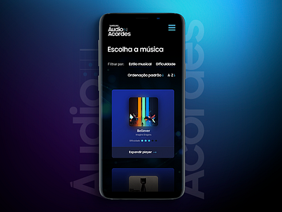 Audio Acordes app design inclusive design ui design ux design
