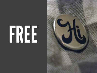 Free Button button free handlettered handlettering lettering metallic type typography