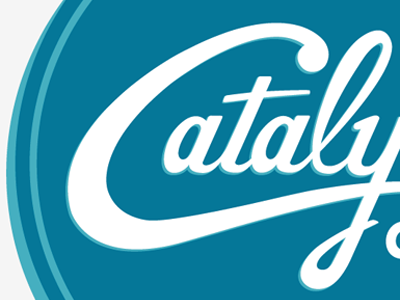 Catalyst Logo hand lettering logo