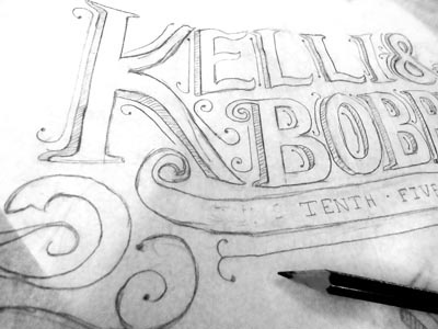 Kelli & Bobby lettering