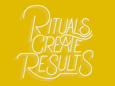 Rituals Create Results handlettering lettering ligature type typography