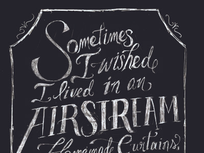 Airstream lettering sketch