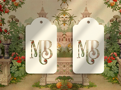 MB | Contemporary Fashion Brand Identity brandidentity contemporary eastern fashion fashionline golden logo logomark modern motif mughal oriental pakistan saree typeface typographic uae
