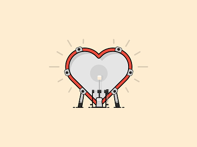 🥁 Heart Beat - Drum Bass band design drum drum bass drummer heart icon illustration inspiration love music rock sketchapp valentine day vector