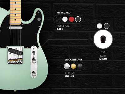 Guitar Custom custom design fender guitar guitars interaction design interface music rock ui user interface ux