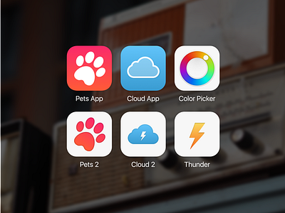 App Icon animal app app icon application cloud color picker graphic design ios mobile paw thunder