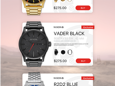 Daily UI 012 - Item Shop - Nixon Star Wars