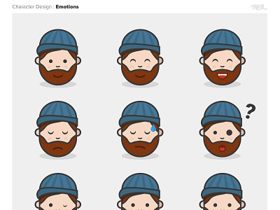 Character Design : Emotions character character design design emoticon emotion faces icon vector
