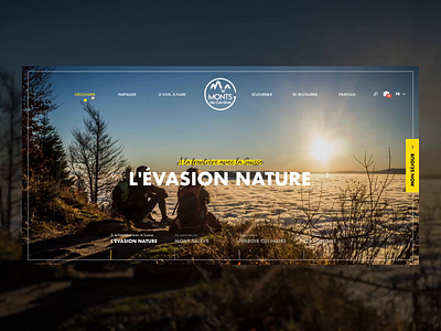 Mountain destination - Landing page adventure animate animation design france interface landing page motion mountain tourism travel ui ux web webdesign