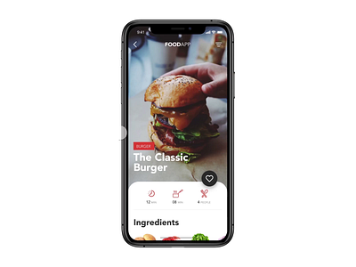 Recipe App app design burger design design app food food app invision invision studio ios mobile motion pancakes pizza sketch user experience user inteface