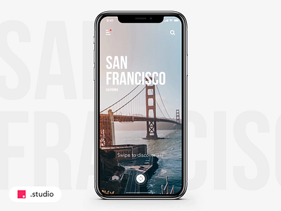 Travel App - Swipe animation app app design design gesture interaction invisionstudio ios mobile motion san francisco swipe tourism travel ui user experience user interface ux