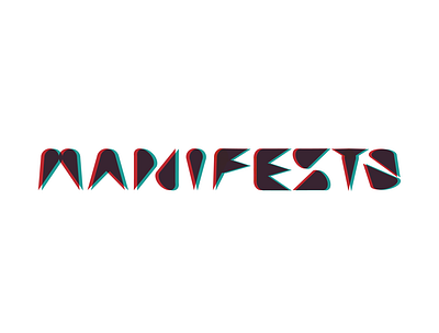 MANIFESTO art illustration logo original typography