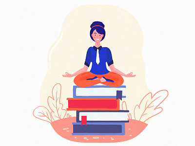 Business woman meditating. Woman in yoga pose business character flat health illustration isolated job lifestyle lotus manager meditate meditation office pose professional stress vector woman work yoga