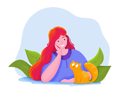 Girl and her wonderful cat