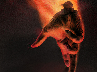 These Idle Hands (#1 in a series) book illustration conceptual dark editoral evil fire hand illustration mystery