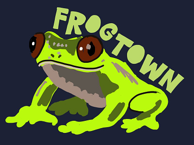Frogtown Illustration digital illustration typography