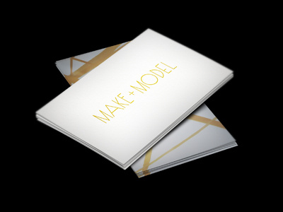 Make + Model Business Card Mock Up art deco card clean gold logo mock up modern simple sophisticated stylist