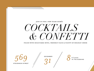 Cocktails & Confetti Invitation